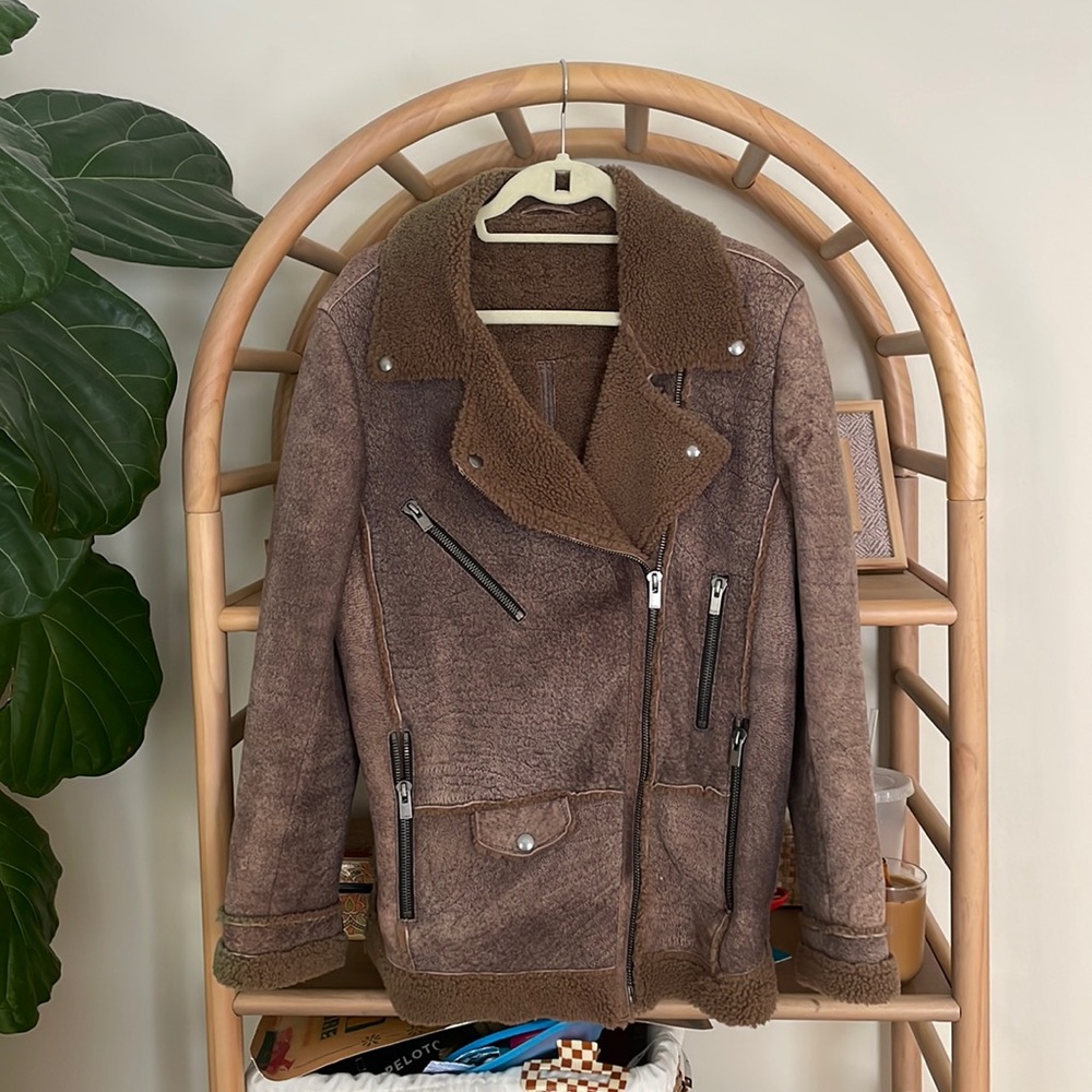 The Koopels Sheep Perfecto Suede Jacket